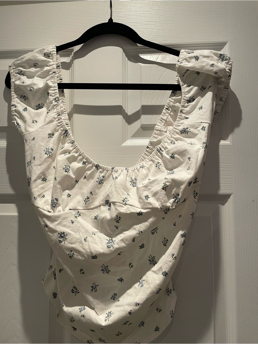wild fable White Mini Dress with Blue Floral Print